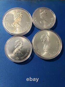 1976 Canada Montreal Olympic Silver 4 coin set
