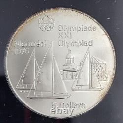 1976 Canada Montreal Olympics Series 1 Silver Proof Set 4 Coins No Case Or COA