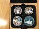 1976 Canada Montreal Olympics Series 1 Silver Proof Set 4 Coins With Case E9302