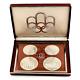1976 Canada Montreal Olympics Series Ii Silver Proof Set 4 Coins With Case No Coa