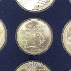 1976 Canada Montreal Olympics Silver $5 $10 Coin Complete 28 Coin Set OMP