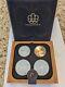 1976 Canada Montreal Olympics Silver Proof Set 4 Coins W / Coa & Leather Case Vi
