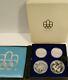1976 Canada Montreal Olympics Sterling Silver Coin Set Two $5 &two $10 Coins Mg