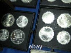 1976 Canada Olympic, Box Of 14 Pc. $5 & 14 Pc. $10 Silver Coins-Limited Edit