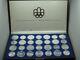 1976 Canada Olympic Complete Set 14 X $5 14 X $10 Sterling Silver 28 Coins Box