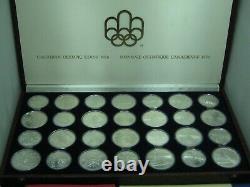 1976 Canada Olympic Complete Set 14 x $5 14 x $10 Sterling Silver 28 Coins Box