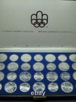1976 Canada Olympic Complete Set 14 x $5 14 x $10 Sterling Silver 28 Coins Box