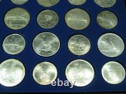 1976 Canada Olympic Set 14 x $5 14 x $10 Sterling Silver 28 Coins Box special $$