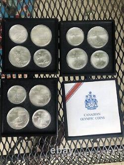 1976 Canada Olympic Silver Coin Full Set XXI Olympiad 14 ea. $5 & $10 Coins