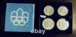 1976 Canada Olympic Silver Coin Set. Two $5 Coins and Two $10 Coins