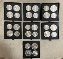 1976 Canada Olympic Silver Coin Set XXI Olympiad 28 $5 and $10 Coins