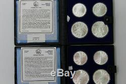 1976 Canada Olympic Silver Coin Set of 28 Coins / 7 Books with COA Series 1-7