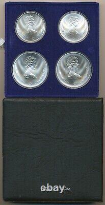 1976 Canada Olympics 4 Piece Silver Coin Set Uncirculated Series 4