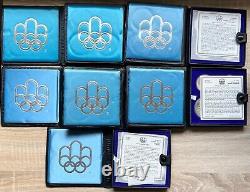 1976 Canada Olympics Complete 7 Sets 14 x $5 14 x $10 Sterling Silver 28 Coins