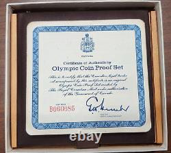 1976 Canada Proof 4 Coin Olympic Set 925 Silver OGP & COA