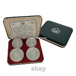 1976 Canada Serie IV Olympic Montreal Complet Set Of 4 Silver Sterling Coins