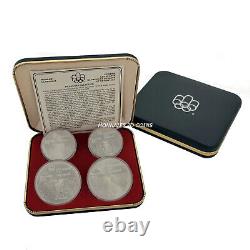 1976 Canada Serie VI Olympic Montreal Complet Set Of 4 Silver Sterling Coins