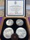 1976 Canadian Mint Montreal Olympic 4 Coin Silver Proof Set Withbox & Coa (2)