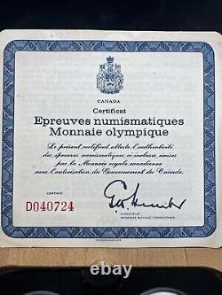 1976 Canadian Mint Montreal Olympic 4 Coin Silver Proof Set withBox & COA (2)