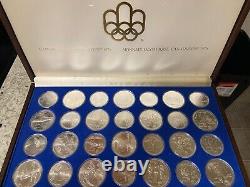 1976 Canadian Montreal Olympic Games 28.925 Silver Coin Set in Original Box