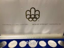 1976 Canadian Montreal Olympic Games 28.925 Silver Coin Set in Original Box