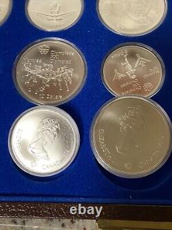 1976 Canadian Montreal Olympic Games 28.925 Silver Coin Set in Original Box