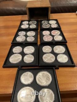 1976 Canadian Montreal Olympic Games 28.925 Silver Coin Set with COA and Case
