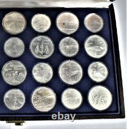 1976 Canadian Montreal Olympic Games 28 Silver Coin Set Obv/Rev Pics TONED NEW