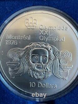1976 Canadian Montreal Olympic Games 28 Silver Coin Set in Original Box