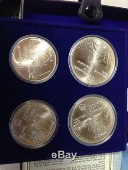 1976 Canadian Montreal Olympic Games Series VI 4 uncirculated Silver Coin Set