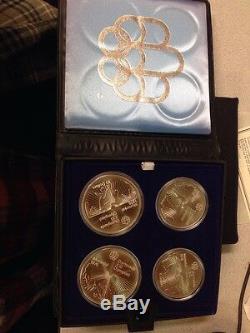 1976 Canadian Montreal Olympic Games Series VI 4 uncirculated Silver Coin Set
