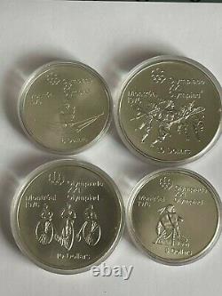 1976 Canadian Montreal Olympics Silver Coin Set Wooden Collector Case
