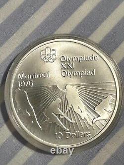 1976 Canadian Montreal Olympics Silver Coin Set w Collector Case