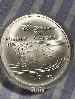 1976 Canadian Montreal Olympics Silver Coin Set w Collector Case
