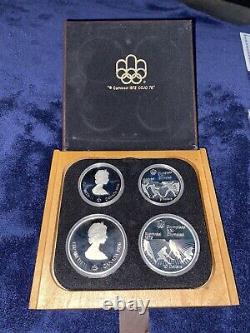 1976 Canadian Olympic Coin Set Series VI Two Each $5 & $10 Dollar Silver Coins