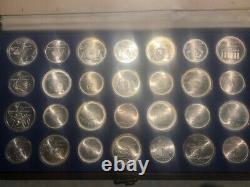 1976 Canadian Olympic Coins, Consisting Of 28 Silver Coins In Original Box