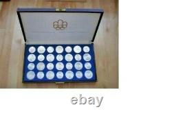 1976 Canadian Olympic Coins, Consisting Of 28 Silver Coins In Original Box