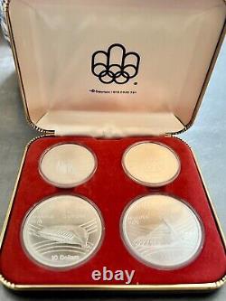 1976 Canadian Olympic Games 4 Silver Coin Set Series 7 4.3 oz silver
