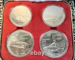 1976 Canadian Olympic Games 4 Silver Coin Set Series 7 4.3 oz silver