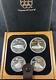1976 Canadian Olympic Proof Silver Coins Set Of 4 ($10x2, $5x2) (1832)