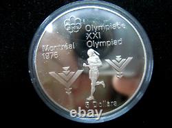 1976 Canadian Olympic Proof Silver Coins- Set of 4 -Pure Silver Melt 4.32 T. Oz
