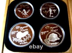 1976 Canadian Olympic Proof Silver Coins- Set of 4 -Pure Silver Melt 4.32 T. Oz