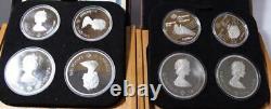 1976 Canadian Olympic Silver Coin Proof 7 Case Set Series VI with Stand