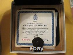 1976 Canadian Olympic Silver Coin Set #6 In the original wood/ leather box withCOA