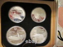 1976 Canadian Olympic Silver Coin Set #7 In the original wood/ leather box withCOA
