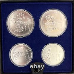 1976 Montreal Canada Olympic Commemorative 4 Coin Set Sterling Silver (ss-bt)