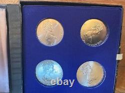 1976 Montreal, Canada Olympic Series VII Silver Coin Set Two Each $5 & $10 Coins