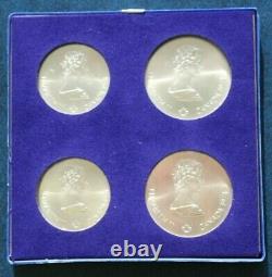 1976 Montreal Canada Olympics Proof Coin Set 4 Silver Coins Series
