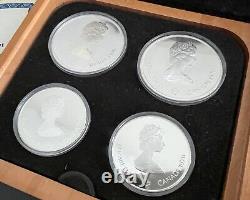 1976 Montreal Canada Silver Proof Four Coin Commemorative Set Olympics Series
