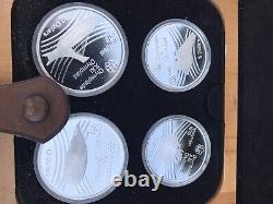 1976 Montreal Canadian Sterling Silver Olympic 28 Coin Set Uncirculated W Displa